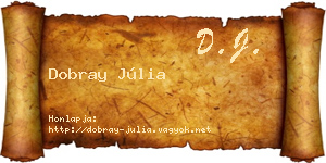 Dobray Júlia névjegykártya