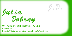 julia dobray business card